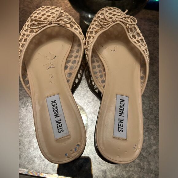 Steve Madden Birdee Raffia Mule Flats - Picture 5 of 6